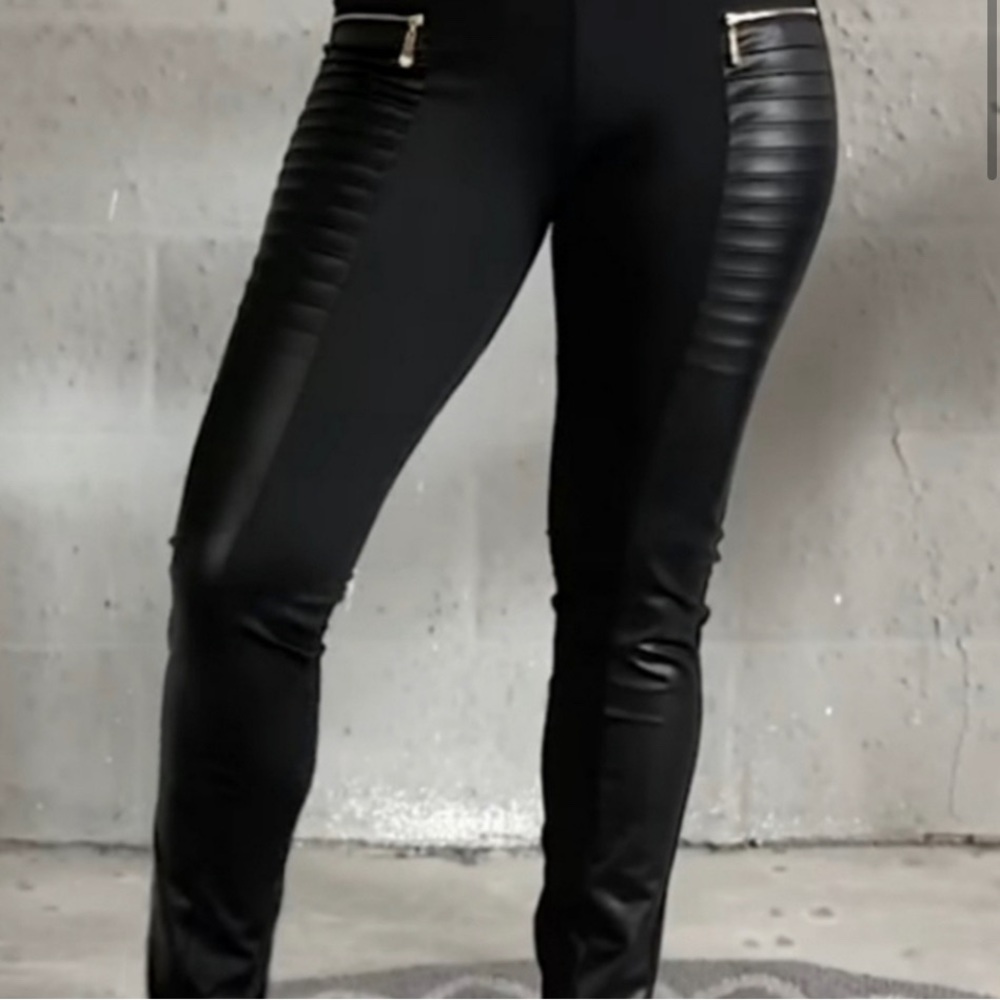Sexy black stretchy black pull-on pants 2/3X